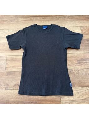 Vintage 90s Sideout Ribbed Knit Short Sleeve Shirt M